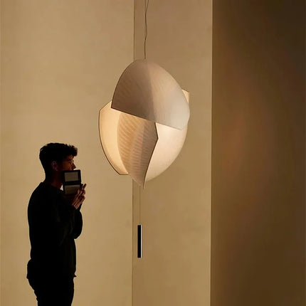 Suspension en tissu fait main style wabi sabi pour éclairage intérieur — LZ4G7XQ