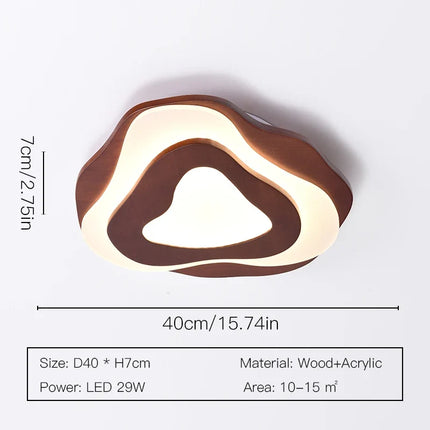 Lustre LED moderne en bois pour loft et chalet connecté — LZ4X9P2