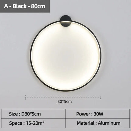 Applique murale LED cercle pour décoration intérieure — LZ4G7X9