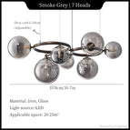 Gris fumé 7H / Lumière blanche / Corps de lampe noir