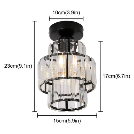 Plafonnier LED moderne avec cristaux élégants — LZ4P9XJ