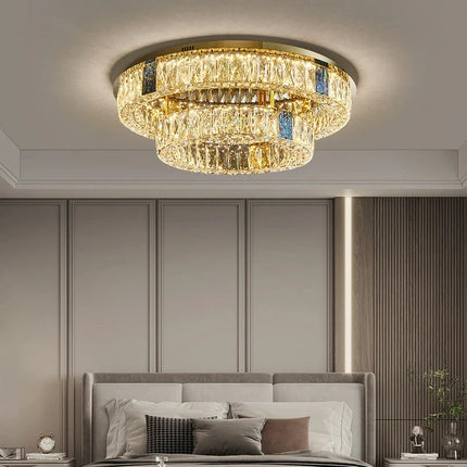 Plafonnier LED rond en acier inoxydable style nordique — LZ4P9XJ