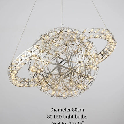lustre sphérique raimond satellite en acier inoxydable led décor