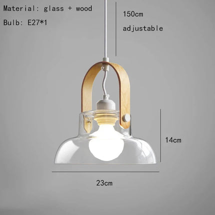 Suspension en verre transparent à fil réglable pour intérieur — LZ4X9P2Q