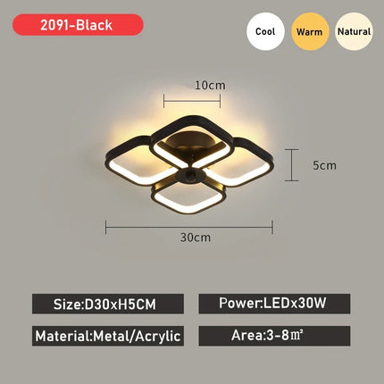 Plafonnier LED moderne en acrylique pour allée et balcon — LZ4X9Q2J