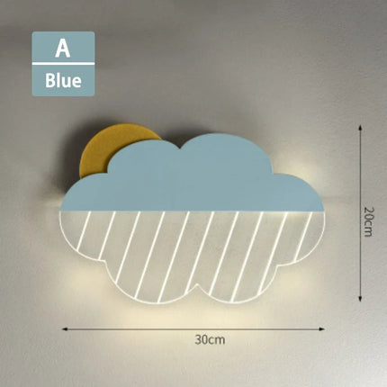 Applique murale nuages en plumes pour décoration enfantine — LZ4X9B2
