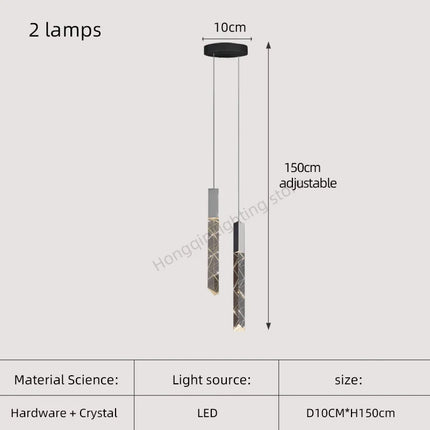 Lustre moderne en cristal pour éclairage intérieur élégant — LZ4X9Q2