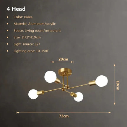 Plafonnier moderne multi-lampes pour intérieur — LZ4X9Q2