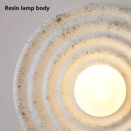 Applique murale LED ronde style japonais wabi-sabi rétro — LZ4X9T2