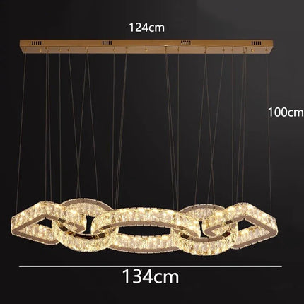 Lustre moderne en cristal doré pour salle à manger — LZ4X9P