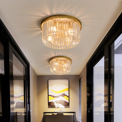 Plafonnier minimaliste en métal avec cristaux pour intérieur — LZ4X9T