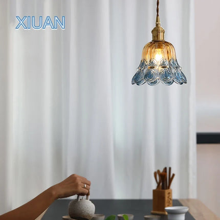 Suspension en verre pour chevet avec applique lumineuse — LZ4P9XJ