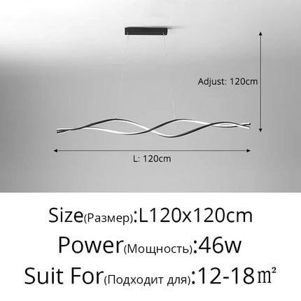 Lustre LED nordique moderne à design torsadé atmosphérique — LZ4X9P
