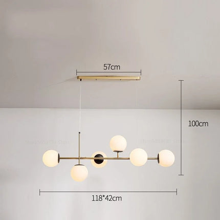 Suspension nordique en verre pour salon contemporain — LZ4XJ9