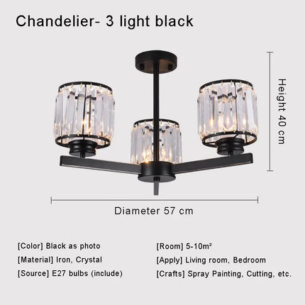 Lustre en cristal pour éclairage intérieur moderne et élégant — LZ4D9X