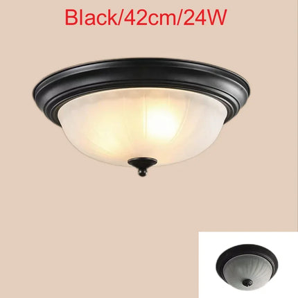 Plafonnier rond LED or, noir et bronze avec verre dépoli pour salon et cuisine — LZ4X9T