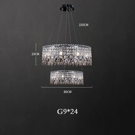 Lustre de luxe en cristal suspension pour éclairage de bar — LZ4X9Q