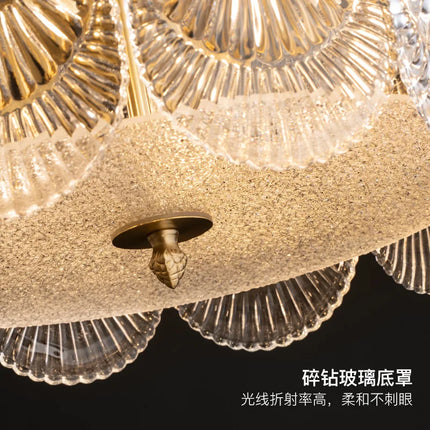 Lustre en verre cristal au design rétro pour décoration intérieure — LZ4G7M2
