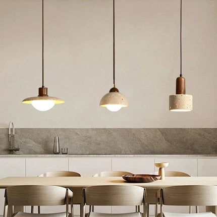 Suspension en marbre jaune style Wabi-Sabi pour salle à manger et restaurant — LZ4X9Q7