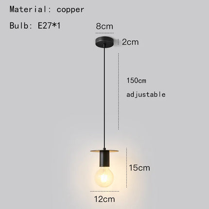 Suspension élégante en bois et métal pour intérieur moderne — LZ4X9T