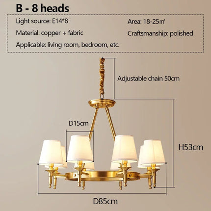 Plafonnier LED en cuivre au design nordique moderne et luxueux — LZ4X9T2