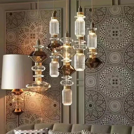 Lustre vitrail personnalisé pour décoration intérieure lumineuse — LZ4X9P2