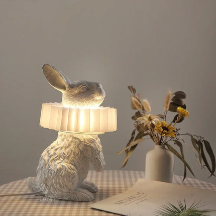 Lampe de chevet décorative en résine forme lapin style nordique — LZ4X9P2Q