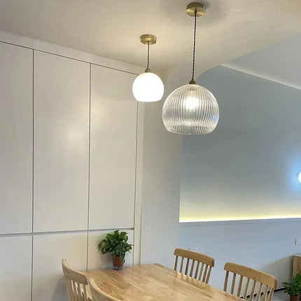 Lustre rétro en verre et cuivre pour intérieur — LZ4GJ9