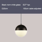 Noir blanc / D20cm / Ampoule à led