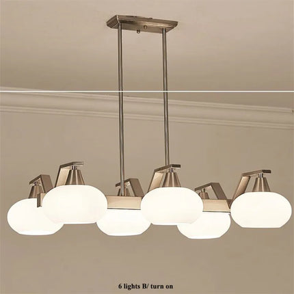 Lustre moderne en métal nickelé avec éclairage LED intégré — LZ4QJ7