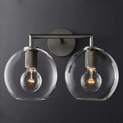 Applique murale LED avec abat-jour en verre et métal — LZ4X9P