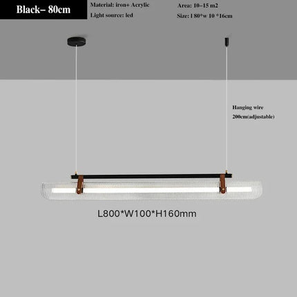 Lustre acrylique avec ceinture LED pour éclairage moderne — LZ4X9T