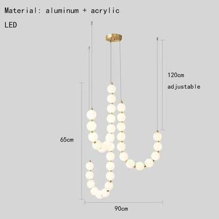 Suspension LED ronde en laiton, cuivre et aluminium décorative — LZ4M7Q2N