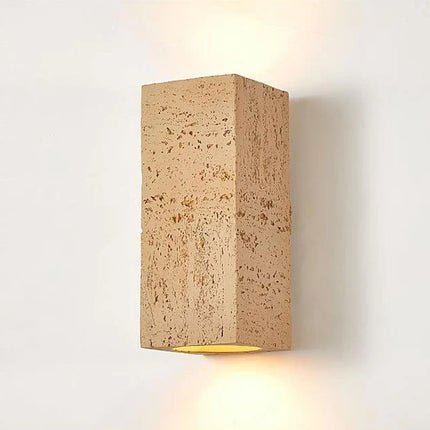 Applique murale LED carrée style wabi-sabi en ciment pour intérieur — LZ4X9T2