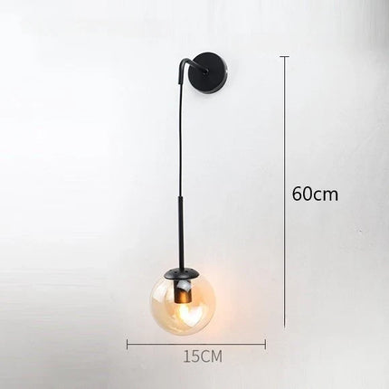 Applique murale rétro en verre au design nordique lumineux — LZ4X9T2