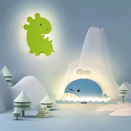 Applique murale LED enfants motifs baleine, lapin et dinosaure — LZ4X9T2