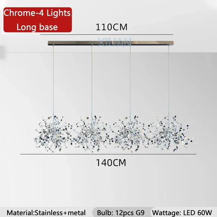 Suspension nordique en acier inoxydable chromé pour salle à manger — LZ4P9X