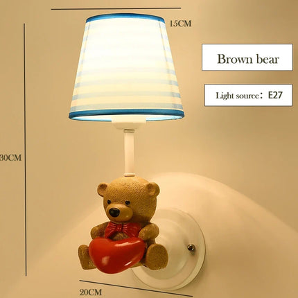 Applique murale enfant décor ours, licorne et pégase — LZ4N7Q2