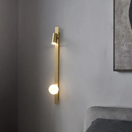 Applique murale en cuivre avec éclairage LED minimaliste et luxe — LZ4X9P2