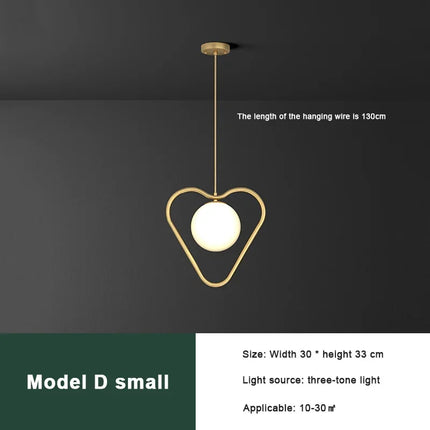 Lustre LED minimaliste en verre pour hôtel — LZ4X9P