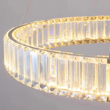 Lustre suspension moderne en cristal pour intérieur élégant — LZ4X9Q