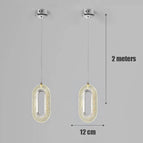 Ovale argent 1 paire / Lumière chaude