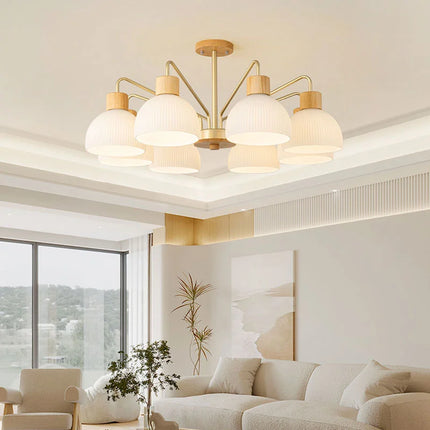 Lustre en bois au design moderne pour décoration intérieure élégante — LZ4X9M