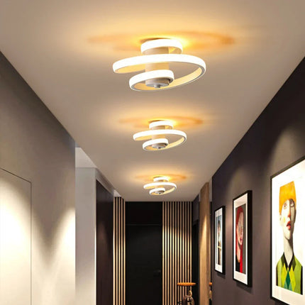 Plafonnier LED spirale au design moderne minimaliste — LZ4G7Q2