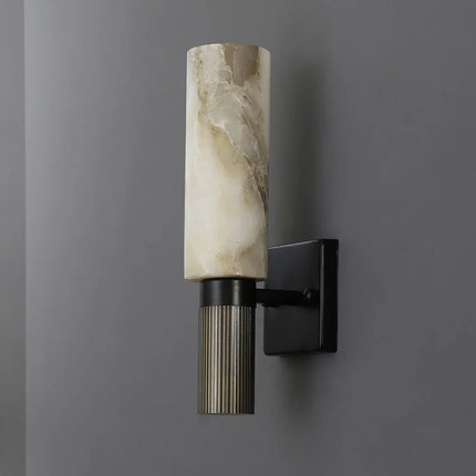 Applique murale luxe en albâtre, cuivre et marbre naturel — LZ4X9P2Q