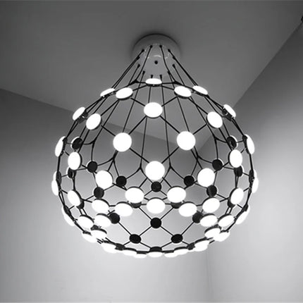 Suspension lustre noir et blanc design échiquier pour salon et salle à manger — LZ4X9P2