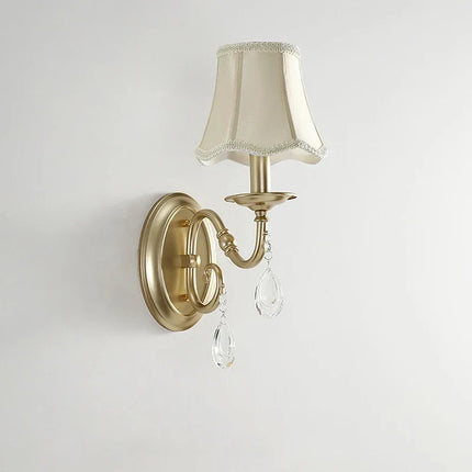 Applique murale en cristal et tissu style rural américain pour hôtel — LZ4X9P2