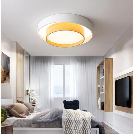 Plafonnier LED en bois simple pour entrée et couloir — LZ4X9P2