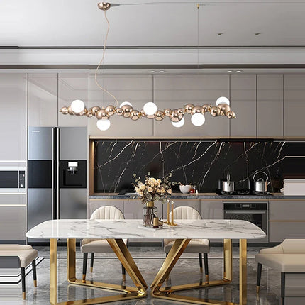 Suspension LED design Art déco chromée pour intérieur élégant — LZ4X9T