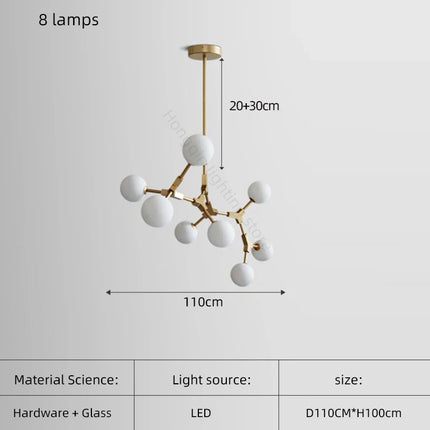 Lustre minimaliste en verre pour éclairage élégant — LZ4XJ9